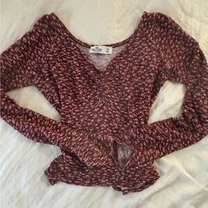 Floral Hollister Long Sleeve Top